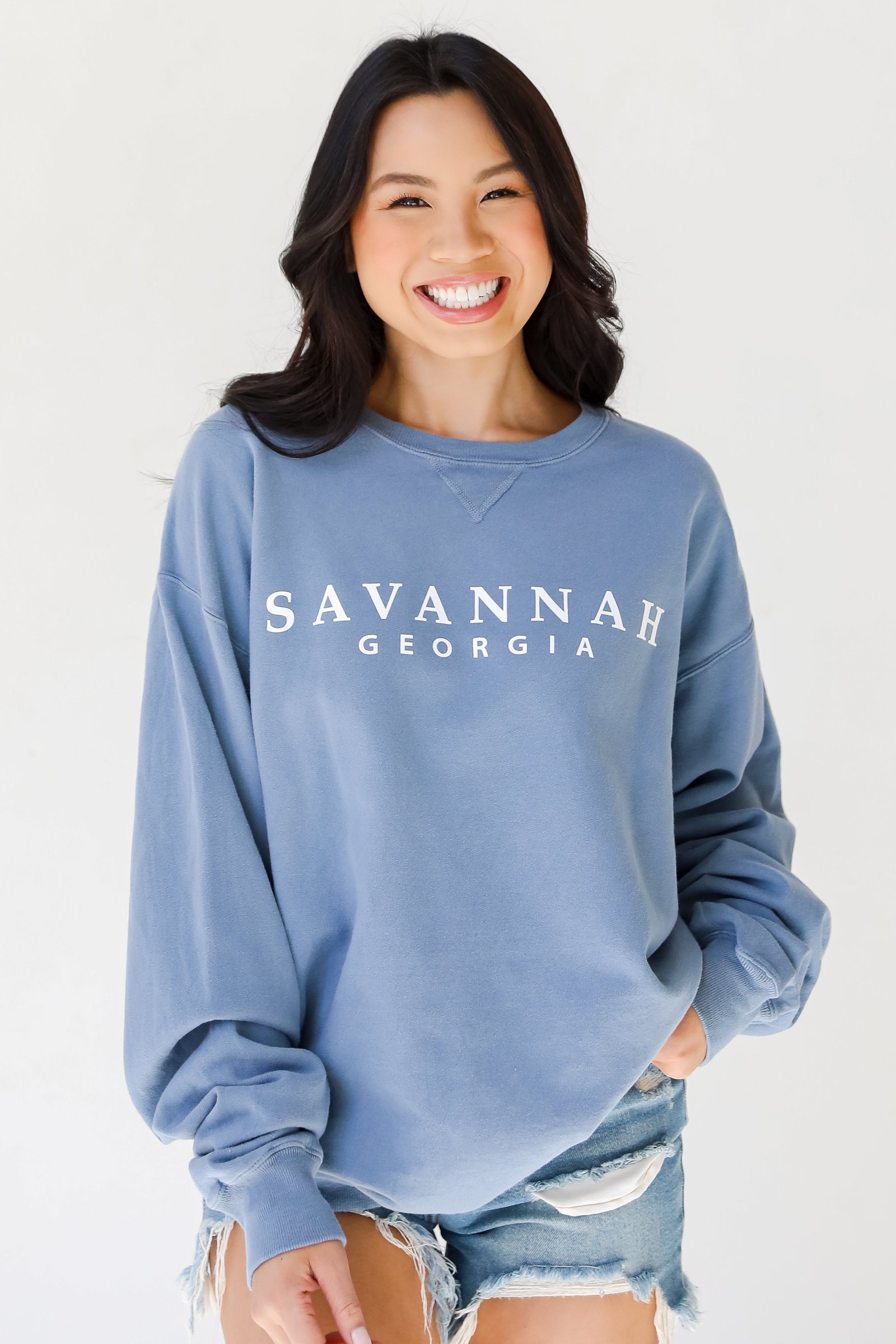 Light Blue Savannah Georgia Sweatshirt